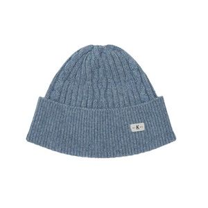 KnickerBocker Cable Knit Wool Cap in Sky